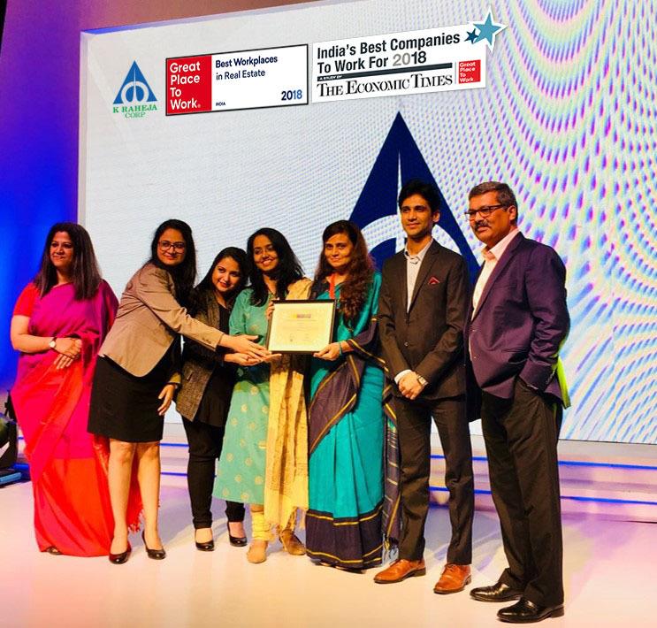 K Raheja Corp awarded India's Best Companies to Work for 2018 & Best Workplaces in Real Estate